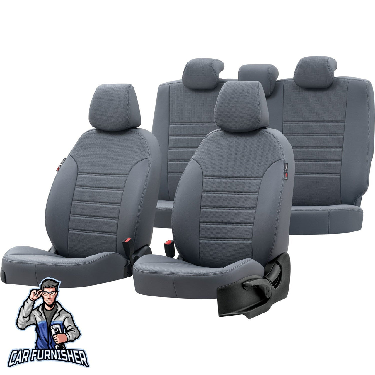 Volvo V70 Seat Cover New York Leather Design Smoked Leather