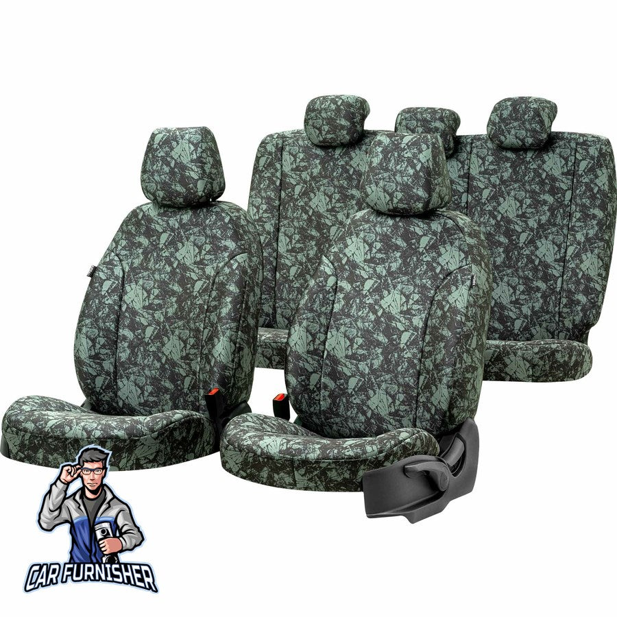 Man TGS Seat Cover Camouflage Waterproof Design Fuji Camo Front Seats (2 Seats + Handrest + Headrests) Waterproof Fabric