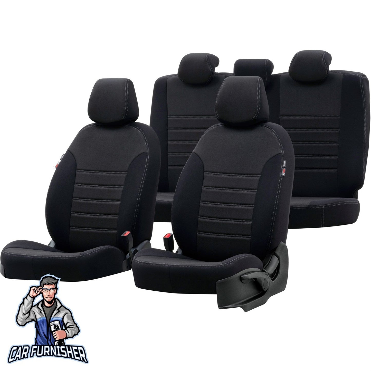 Volkswagen Scirocco Seat Cover Original Jacquard Design Black Jacquard Fabric