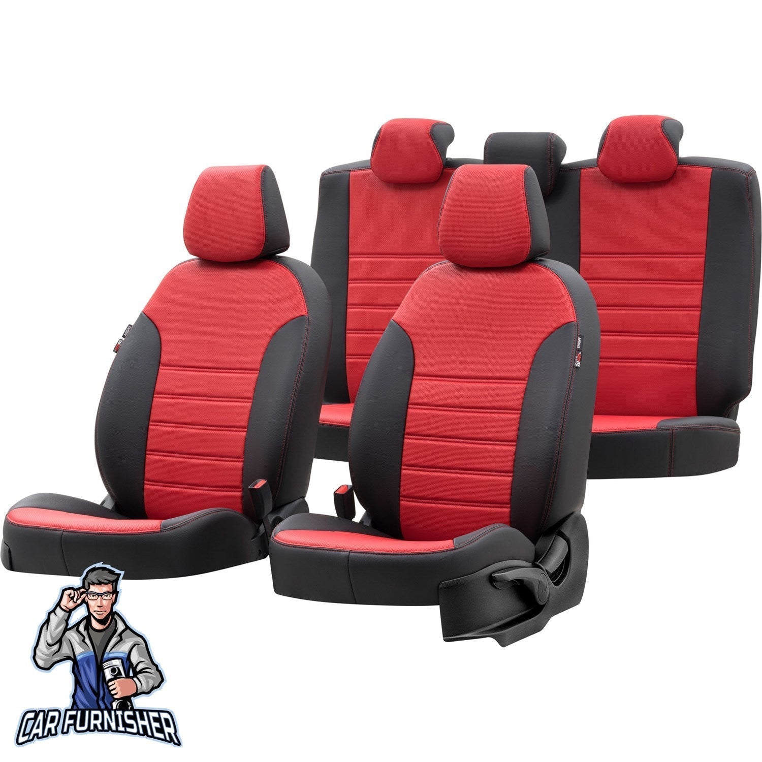 Ssangyong Musso Seat Covers New York Leather Design Red Leather