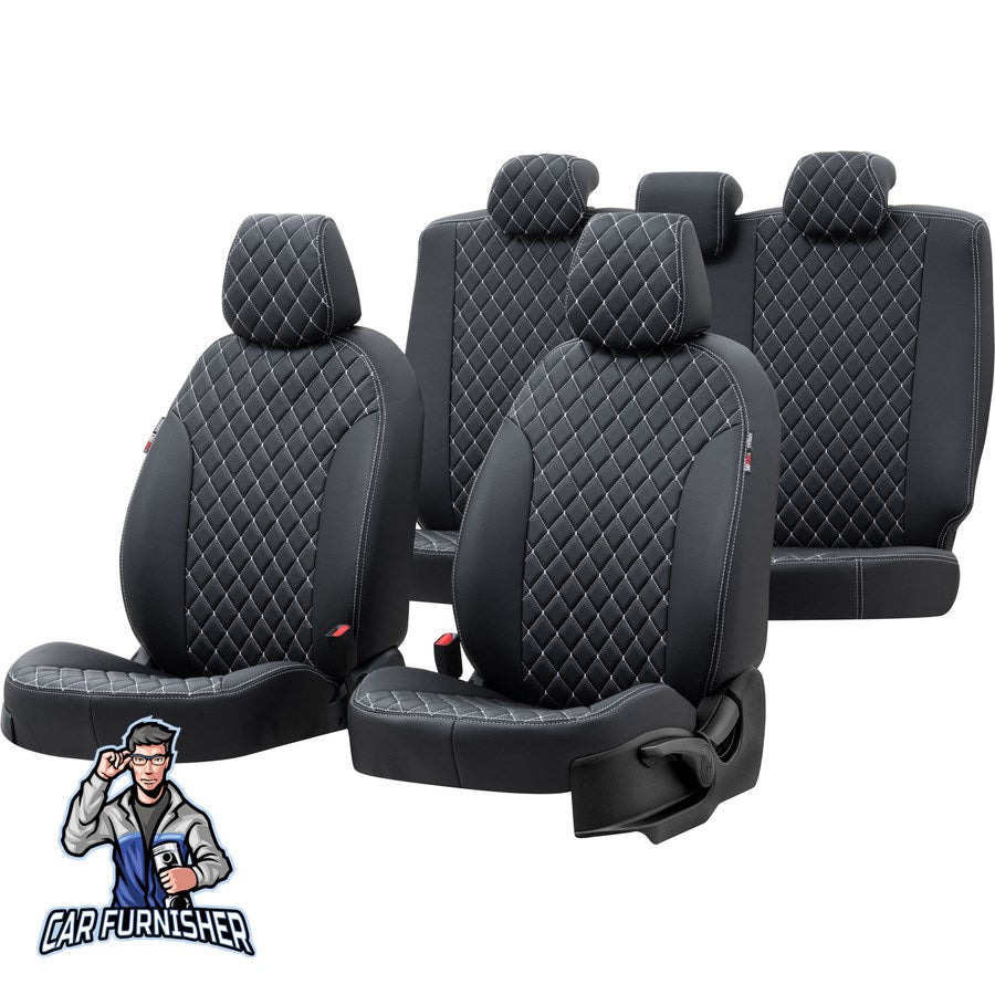 Volkswagen Amarok Seat Cover Madrid Leather Design Dark Gray Leather