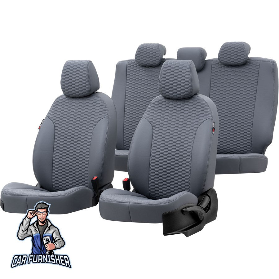Scania G Seat Cover Tokyo Leather Design Smoked Front Seats (2 Seats + Handrest + Headrests) Leather