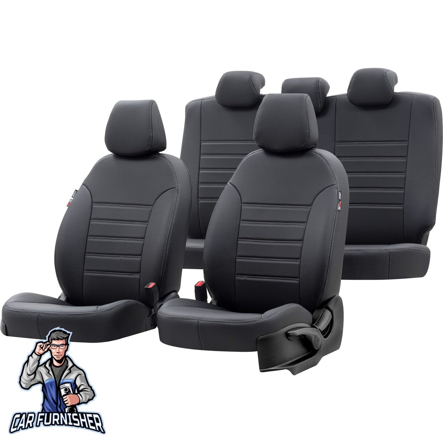 Volvo V40 Seat Cover New York Leather Design Black Leather