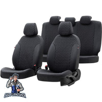 Thumbnail for Man TGS Seat Cover Amsterdam Leather Design Black Front Seats (2 Seats + Handrest + Headrests) Leather