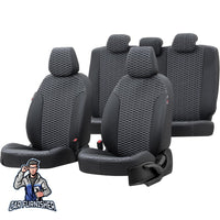 Thumbnail for Scania G Seat Cover Tokyo Leather Design Dark Gray Front Seats (2 Seats + Handrest + Headrests) Leather