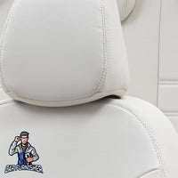 Thumbnail for Volkswagen Caddy Seat Cover Istanbul Leather Design Ivory Leather