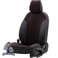 Thumbnail for Volkswagen T-Roc Seat Cover Amsterdam Foal Feather Design Red Leather & Foal Feather