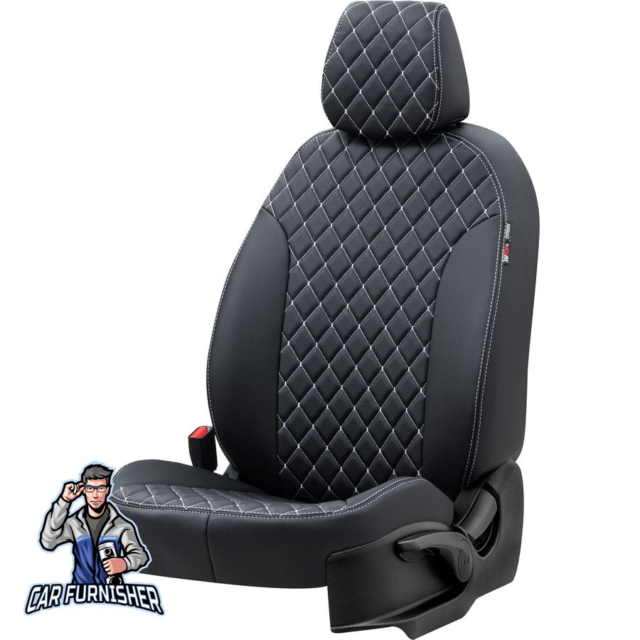Volvo V40 Car Seat Cover 2013-2023 T2/T3/T4/T5/D2/D3 Madrid Design Dark Gray Full Set (5 Seats + Handrest) Full Leather