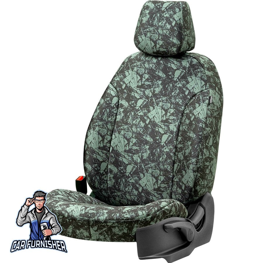 Iveco Stralis Seat Cover Camouflage Waterproof Design Fuji Camo Front Seats (2 Seats + Handrest + Headrests) Waterproof Fabric