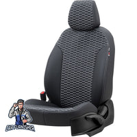 Thumbnail for Man TGS Seat Cover Tokyo Leather Design Dark Gray Front Seats (2 Seats + Handrest + Headrests) Leather