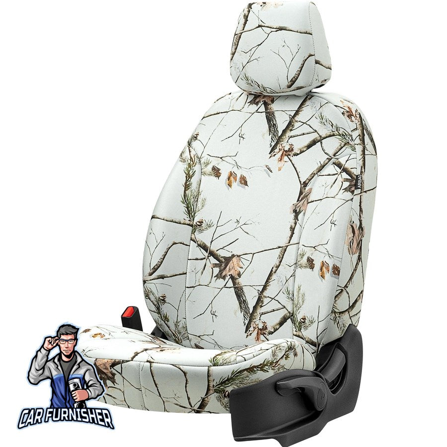 Volkswagen T-Roc Seat Cover Camouflage Waterproof Design Arctic Camo Waterproof Fabric