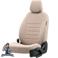 Thumbnail for Scania R Seat Cover Original Jacquard Design Beige Front Seats (2 Seats + Handrest + Headrests) Jacquard Fabric