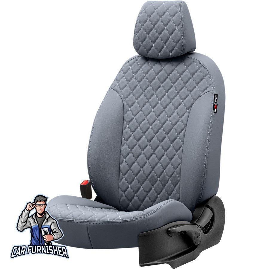Renault Premium Seat Cover Madrid Leather Design Smoked Front Seats (2 Seats + Handrest + Headrests) Leather