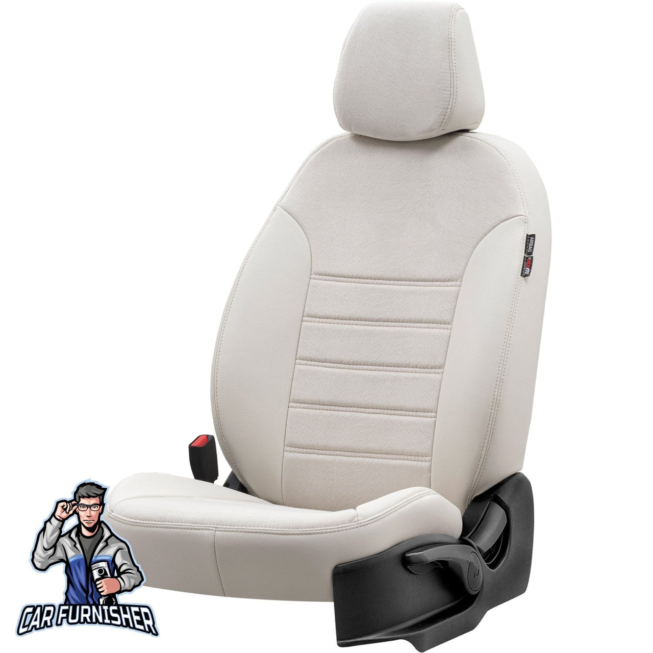 Scania R Seat Cover London Foal Feather Design Ivory Front Seats (2 Seats + Handrest + Headrests) Leather & Foal Feather