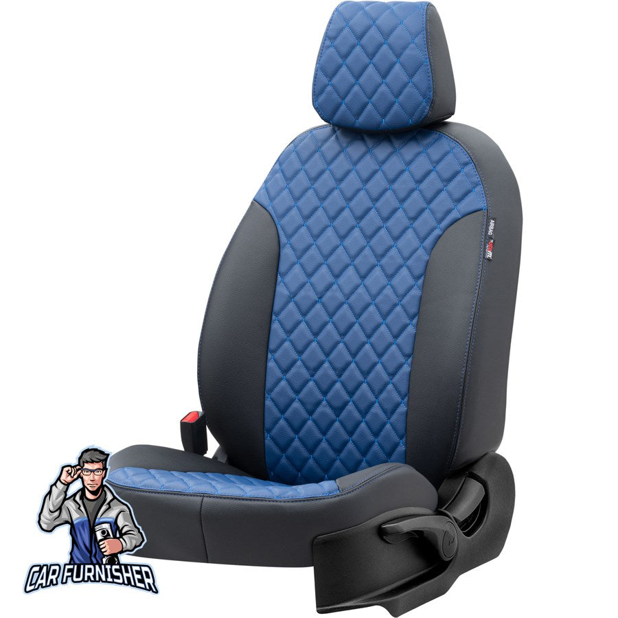 Opel Frontera Seat Cover Madrid Leather Design Blue Leather
