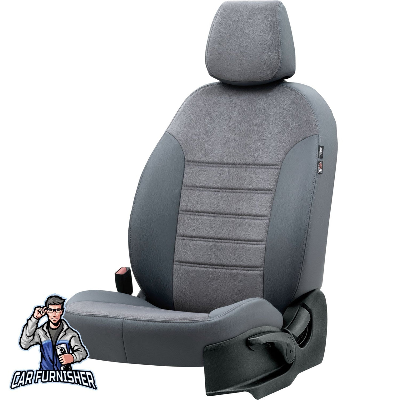 Scania R Seat Cover London Foal Feather Design Smoked Front Seats (2 Seats + Handrest + Headrests) Leather & Foal Feather