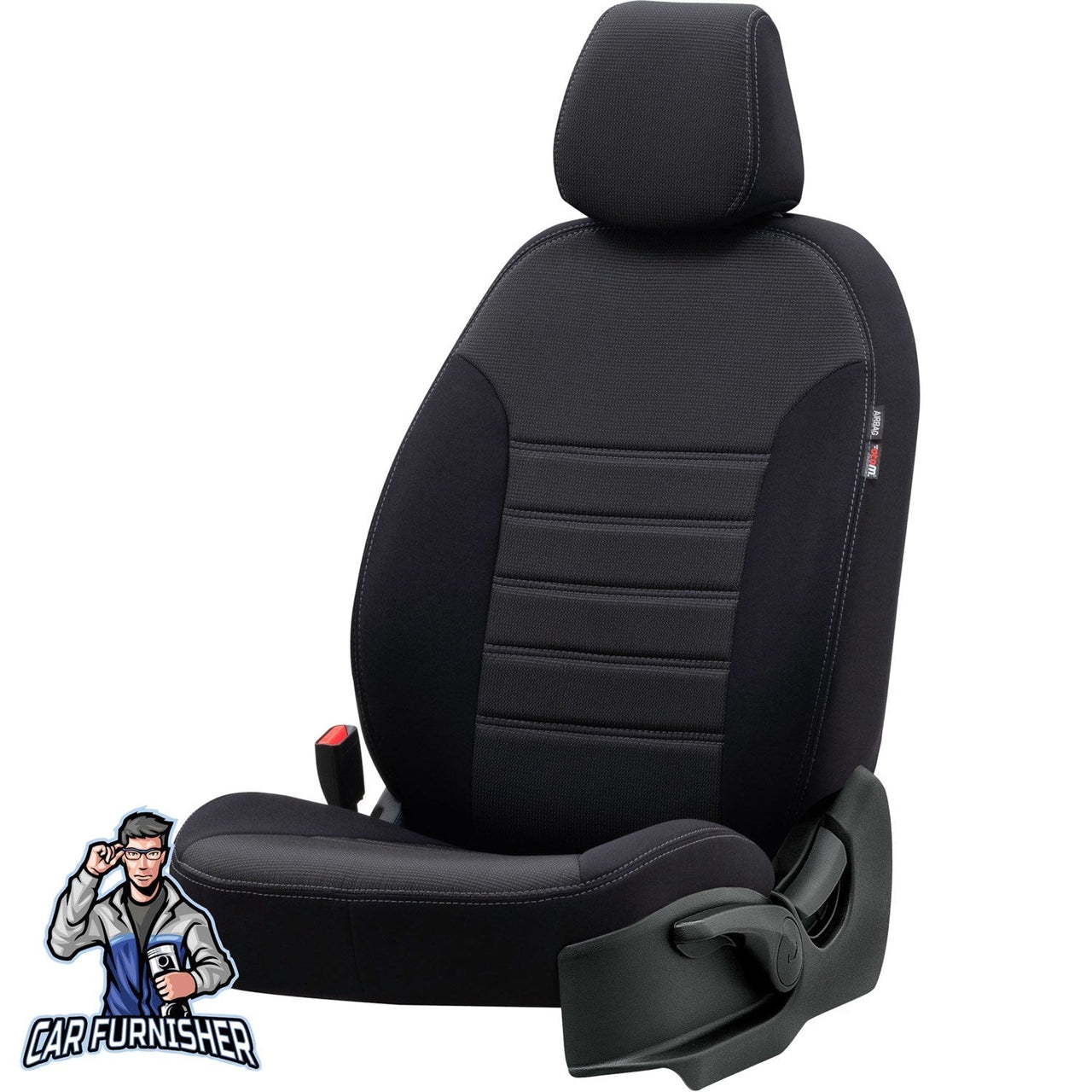 Scania R Seat Cover Original Jacquard Design Dark Gray Front Seats (2 Seats + Handrest + Headrests) Jacquard Fabric