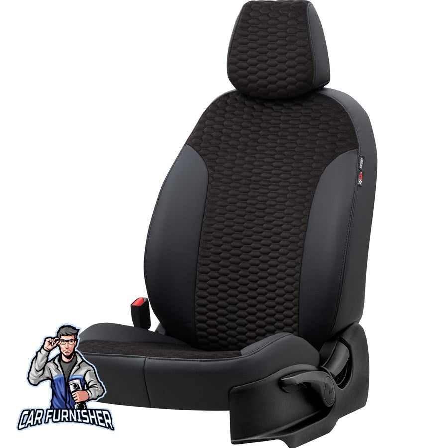 VW Scirocco Car Seat Cover 2008-2017 Tokyo Foal Feather Black Full Set (5 Seats + Handrest) Leather & Foal Feather