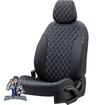 Volvo XC60 Seat Cover Madrid Leather Design Dark Gray Leather