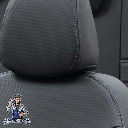 Peugeot 108 Seat Cover Istanbul Leather Design Black Leather
