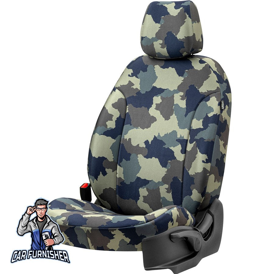 Man TGS Seat Cover Camouflage Waterproof Design Alps Camo Front Seats (2 Seats + Handrest + Headrests) Waterproof Fabric