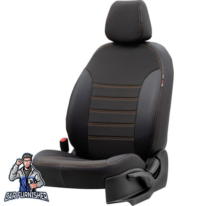 Iveco Eurocargo Seat Cover Original Jacquard Design Dark Beige Leather & Jacquard Fabric