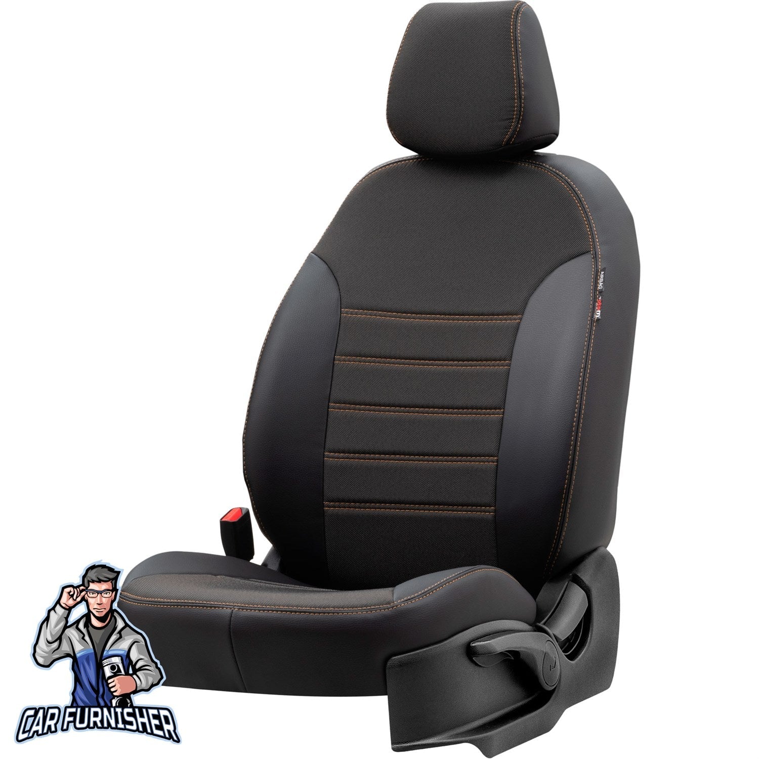 Volvo XC60 Car Seat Cover 2008-2017 D3/D4/D5/T5/T6 Paris Design Dark Beige Leather & Fabric
