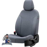 Thumbnail for Scania G Seat Cover Tokyo Leather Design Smoked Front Seats (2 Seats + Handrest + Headrests) Leather