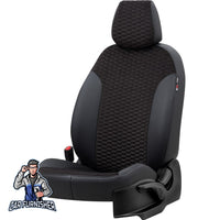 Thumbnail for Volkswagen T-Roc Seat Cover Tokyo Foal Feather Design Black Leather & Foal Feather