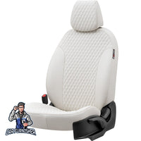 Thumbnail for Volkswagen Tiguan Seat Cover Amsterdam Leather Design Ivory Leather