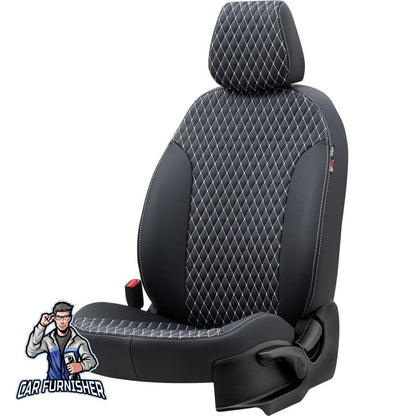 Volkswagen Amarok Seat Cover Amsterdam Leather Design Dark Gray Leather