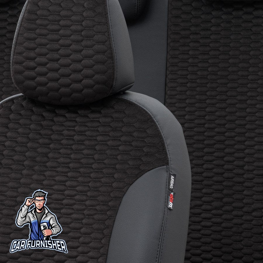 VW Scirocco Car Seat Cover 2008-2017 Tokyo Foal Feather Black Full Set (5 Seats + Handrest) Leather & Foal Feather