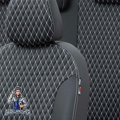 Renault 21 Seat Cover Amsterdam Leather Design Dark Gray Leather