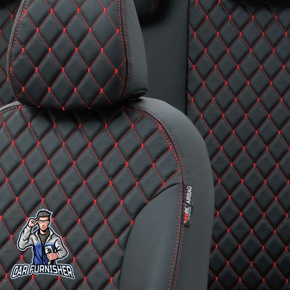 Toyota Prius Seat Cover Madrid Leather Design Dark Red Leather