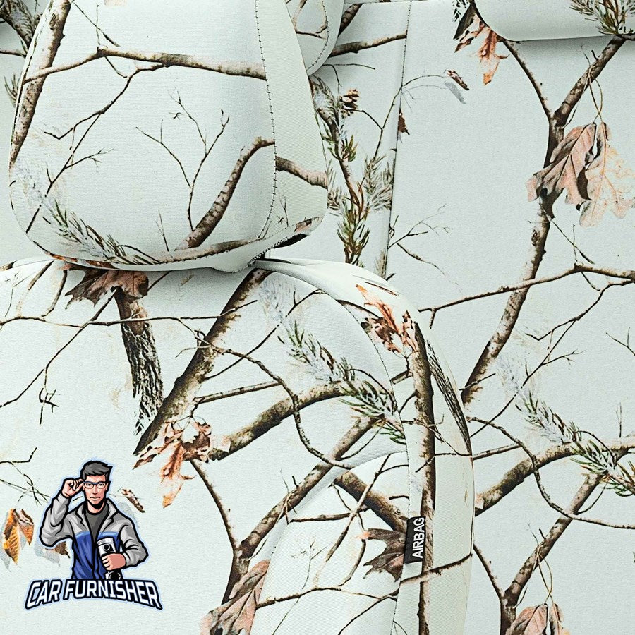 Skoda Roomstar Seat Cover Camouflage Waterproof Design Arctic Camo Waterproof Fabric