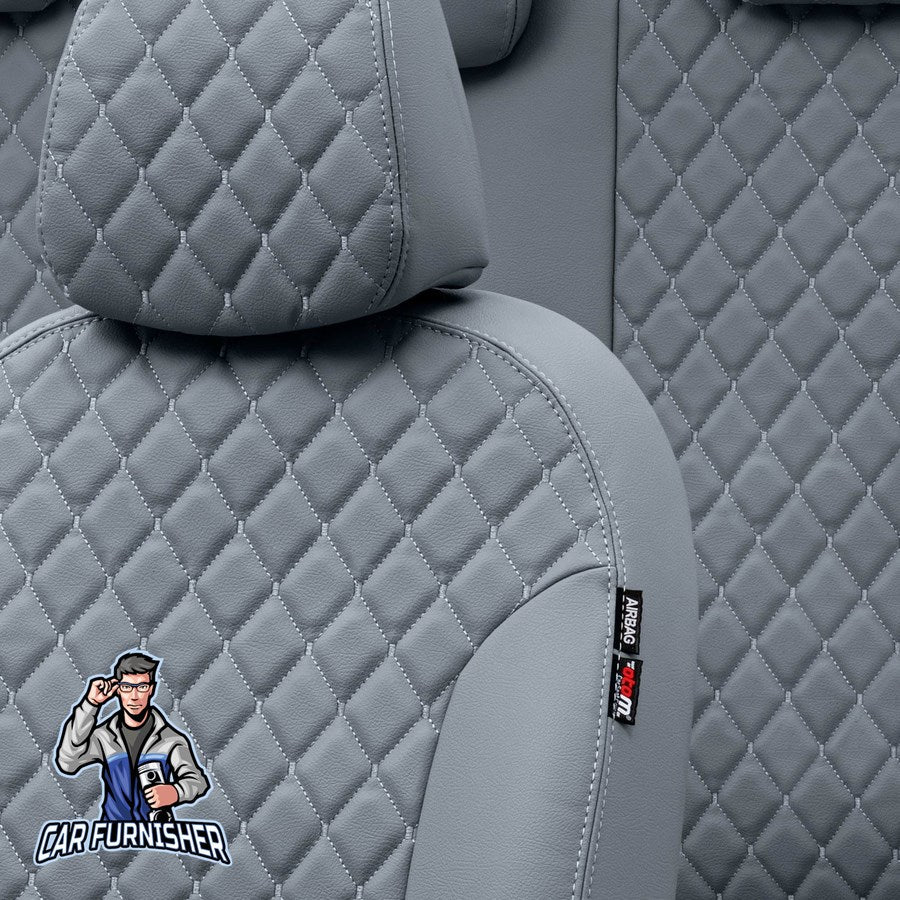 Skoda Roomstar Seat Cover Madrid Leather Design Smoked Leather