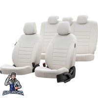 Thumbnail for Volkswagen Caddy Seat Cover Istanbul Leather Design Ivory Leather