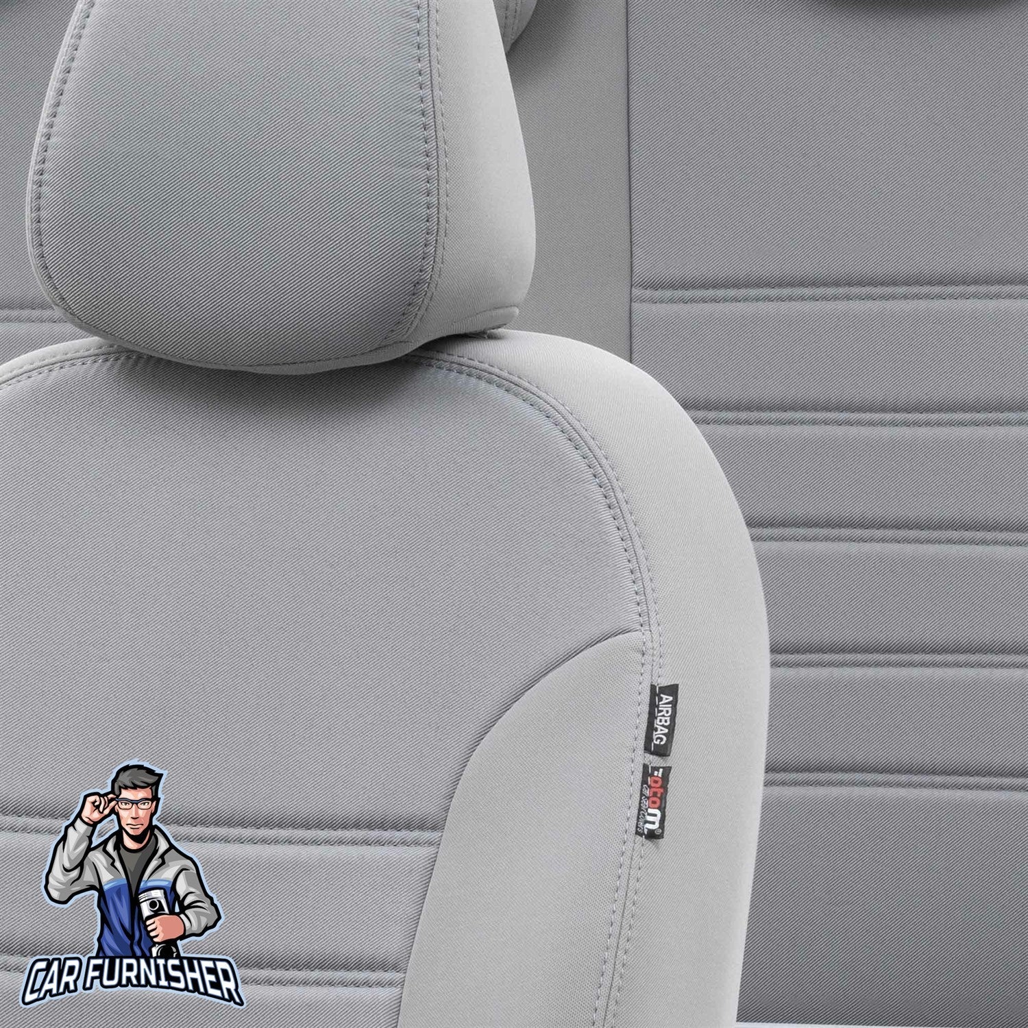 Toyota Yaris Seat Cover Original Jacquard Design Light Gray Jacquard Fabric