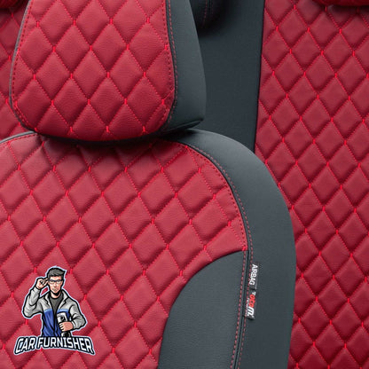 Nissan Interstar Seat Cover London Foal Feather Design Red Leather