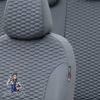 Thumbnail for Mercedes Arocs Seat Cover Tokyo Leather Design Smoked Front Seats (2 Seats + Handrest + Headrests) Leather