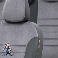 Thumbnail for Man TGS Seat Cover London Foal Feather Design Smoked Black Front Seats (2 Seats + Handrest + Headrests) Leather & Foal Feather