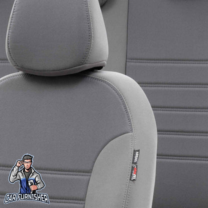 Kia Carens Seat Cover Original Jacquard Design Gray Jacquard Fabric