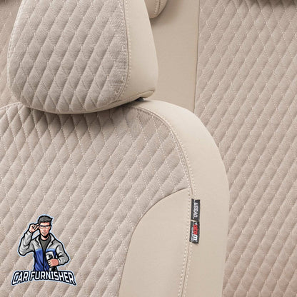 Toyota Hilux Seat Cover Amsterdam Foal Feather Design Beige Leather & Foal Feather