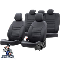Thumbnail for Volkswagen Scirocco Seat Cover Istanbul Leather Design Black Leather
