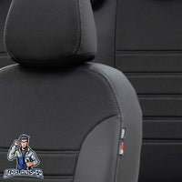 Thumbnail for Volvo V70 Seat Cover Paris Leather & Jacquard Design Black Leather & Jacquard Fabric