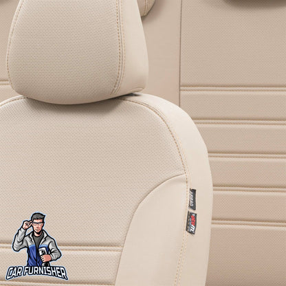 Isuzu L35 Seat Cover New York Leather Design Beige Leather