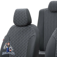 Thumbnail for Toyota Proace City Seat Covers Tokyo Leather Design Dark Gray Leather