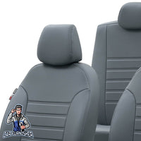 Thumbnail for Volkswagen Passat Seat Cover New York Leather Design Smoked Leather