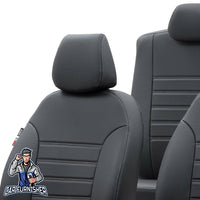 Thumbnail for Volkswagen Amarok Seat Cover New York Leather Design Black Leather