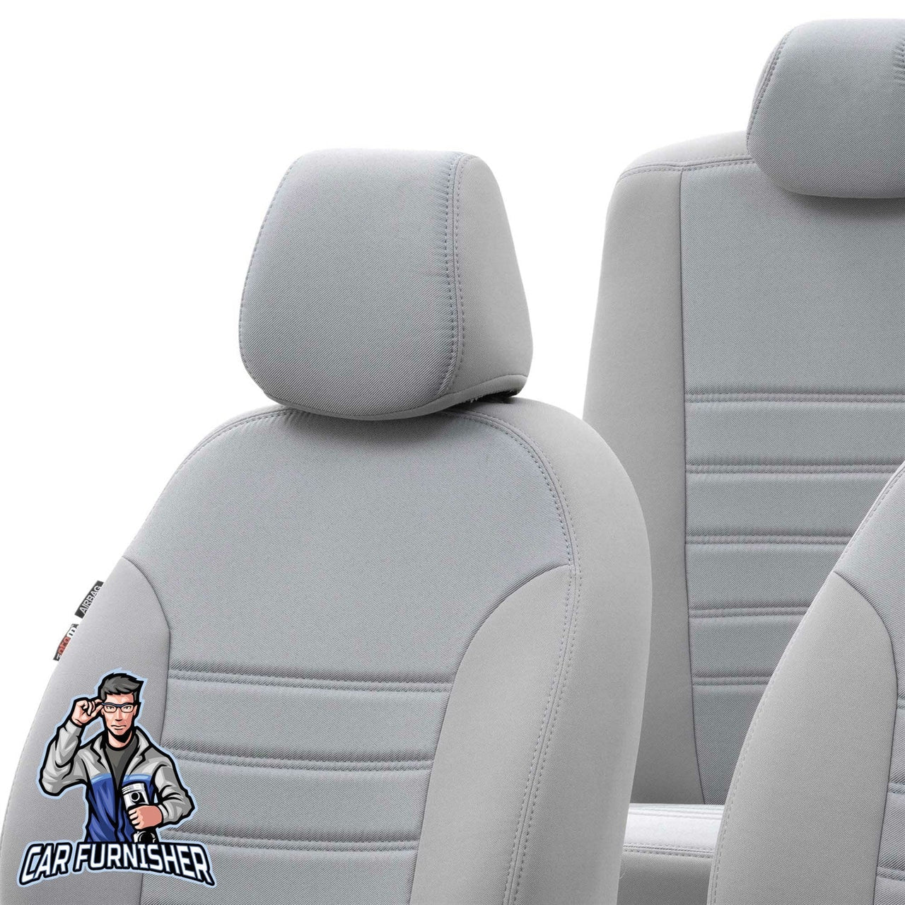 Volkswagen T-Roc Seat Cover Original Jacquard Design Dark Beige Jacquard Fabric